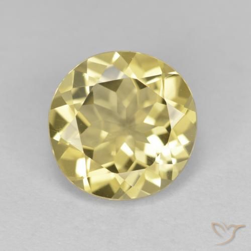 2.85ct Natürlicher hellgelb Goldener Beryll, Runden, VVS