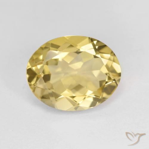 3.49ct Natürlicher hellgelb Goldener Beryll, Oval, VVS-VS