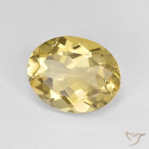 9,17 ctw natürlicher hellgelb Goldener Beryll, Oval, VVS-VS