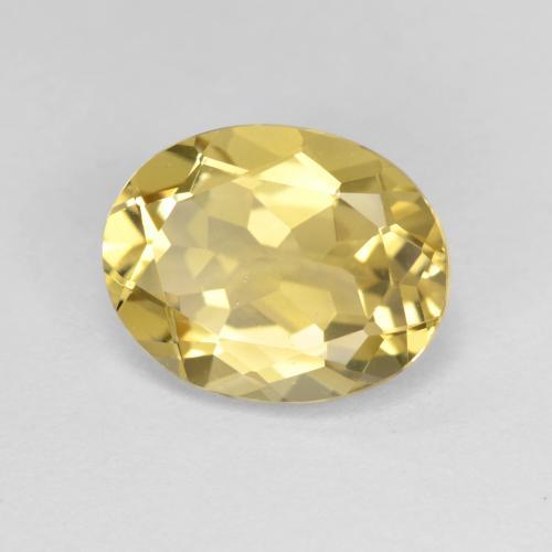 3,27 ctw natürlicher gelber Goldberyll, Oval Schliff, VVS-VS