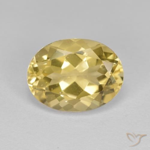 3.46ct Natürlicher Hell Gold Goldener Beryll, Oval, VVS-VS