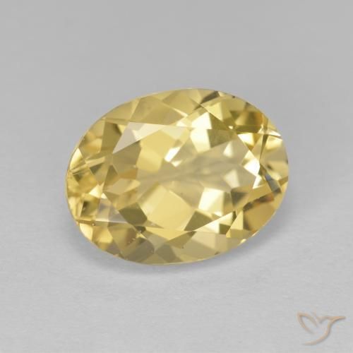 9,17 ctw natürlicher Hell Gold Goldener Beryll, Oval, VVS-VS