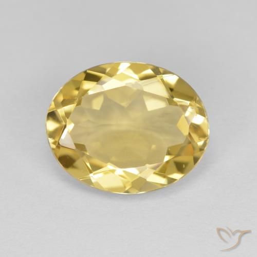 2.90ct Natürlicher hellgelb Goldener Beryll, Oval, VVS-VS