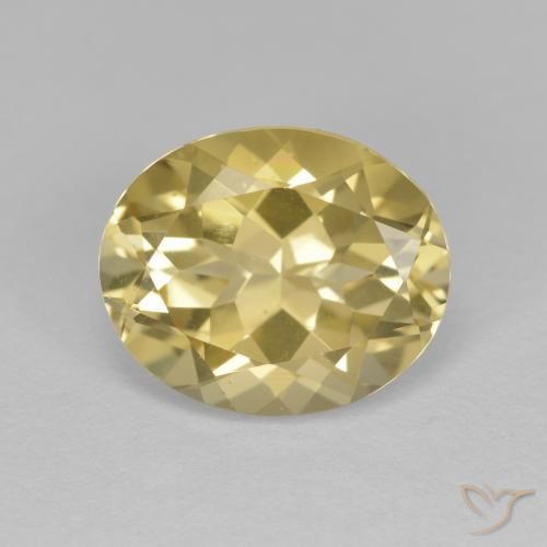 3.54ct Natürlicher Mittelgelb Goldener Beryll, Oval, VVS-VS