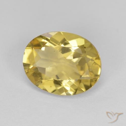 9,17 ctw natürlicher Mittelgelb Goldener Beryll, Oval, VS