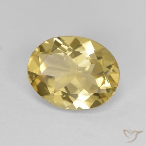 9,17 ctw natürlicher hellgelb Goldener Beryll, Oval, VVS-VS