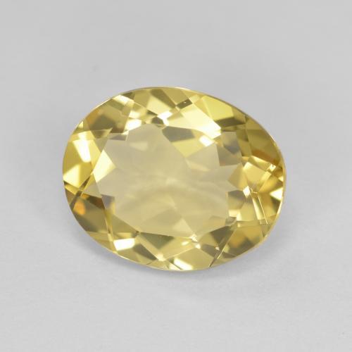 3,26 ctw natürlicher gelber Goldberyll, Oval Schliff, VVS