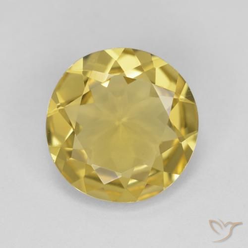 2.86ct Natürlicher Hell Gold Goldener Beryll, Runden, VVS