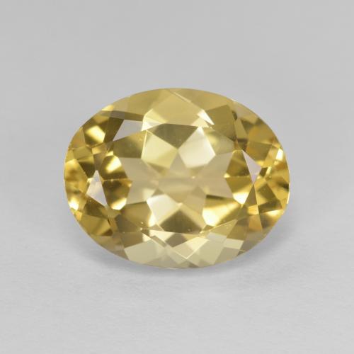 3,76 ctw natürlicher gelber Goldberyll, Oval Schliff, VVS