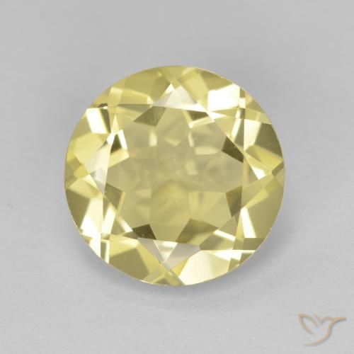 3.06ct Natürlicher hellgelb Goldener Beryll, Runden, VVS-VS