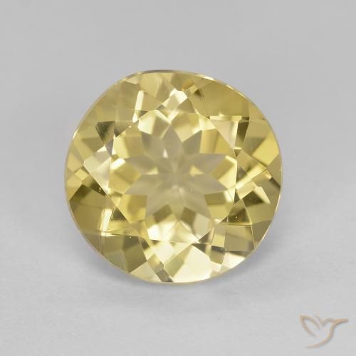 2.55ct Natürlicher Mittelhelles Gelb Goldener Beryll, Runden, VVS