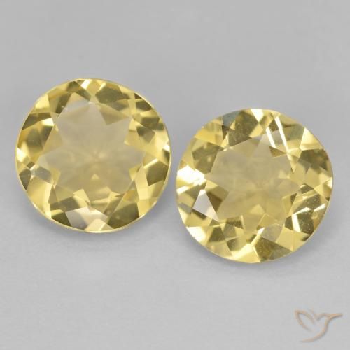 2.96ctw Natürlicher hellgelb Goldener Beryll, Runden, VVS-VS