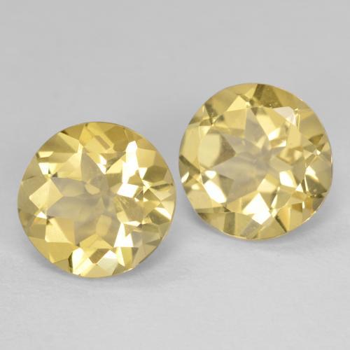 3,35 ct natürliche gelber Goldberyll-Edelsteine, Rundschliff, VVS