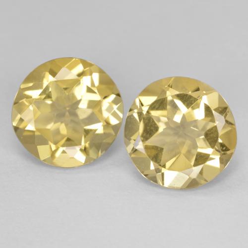 3,35 ct natürliche gelber Goldberyll-Edelsteine, Rundschliff, VVS