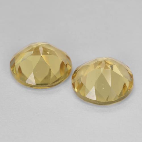3,35 ct natürliche gelber Goldberyll-Edelsteine, Rundschliff, VVS
