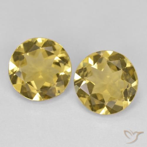 2.70ctw Natürlicher hellgelb Goldener Beryll, Runden, VVS