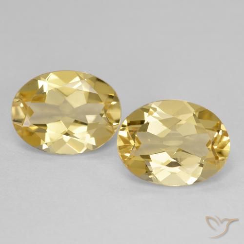 3.41ctw Natürlicher Dijon Gelb Goldener Beryll, Oval, VVS-VS