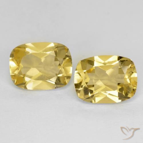 2.60ctw Natürlicher Hell Gold Goldener Beryll, Kissen, VVS-VS