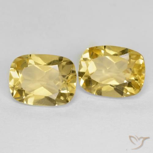 2.60 ct natürliche Hell Gold Goldener Beryll-Edelsteine, Kissen, VVS-VS