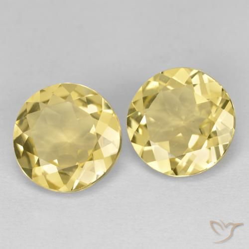 3.15 ct natürliche hellgelb Goldener Beryll-Edelsteine, Runden, VVS-VS