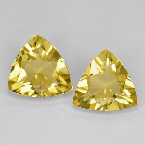 2,55 ct natürliche gelber Goldberyll-Edelsteine, Trillion, VVS-VS
