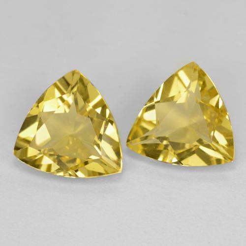 2,55 ct natürliche gelber Goldberyll-Edelsteine, Trillion, VVS-VS