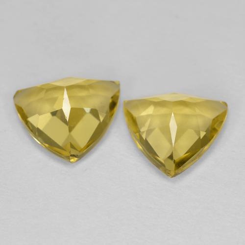 2,55 ct natürliche gelber Goldberyll-Edelsteine, Trillion, VVS-VS