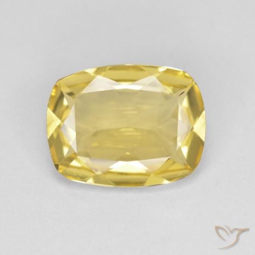 1.89ct Natürlicher Hell Gold Goldener Beryll, Kissen, VVS-VS