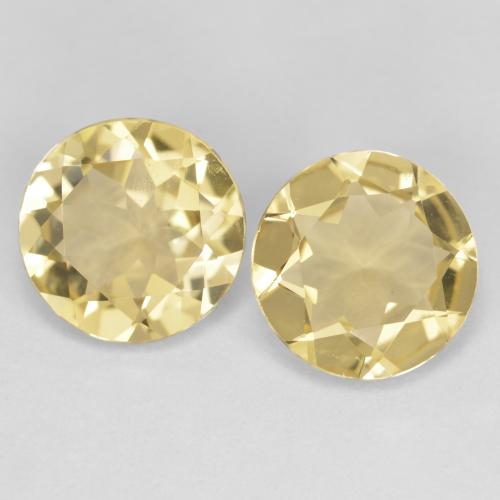 3.09 ct natürliche Toskana Gelb Goldener Beryll-Edelsteine, Rund Schliff, VVS-VS