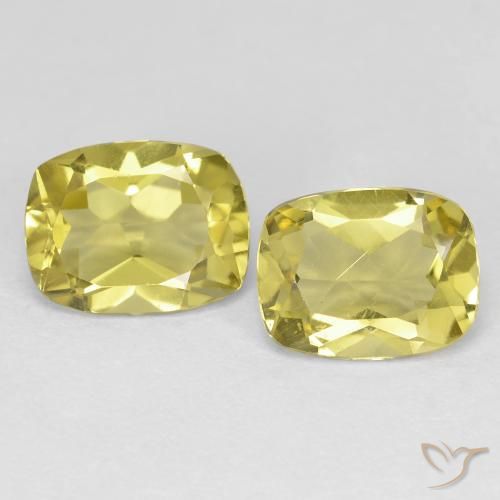 2.39 ct natürliche Mittelhelles Gelb Goldener Beryll-Edelsteine, Kissenschliff, VS