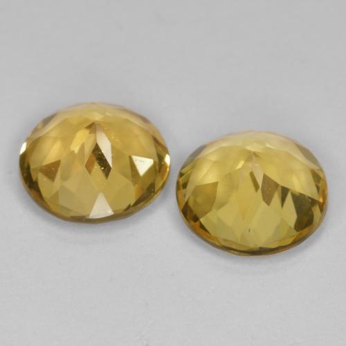 5.10 ct natürliche Mittleres Gold Goldener Beryll-Edelsteine, Rund Schliff, VVS-VS