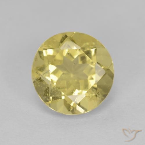 1.80ct Natürlicher hellgelb Goldener Beryll, Runden, VS