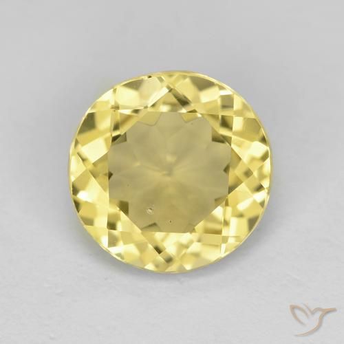 2.23ct Natürlicher Helles Gold-Gelb Goldener Beryll, Runden, VVS-VS