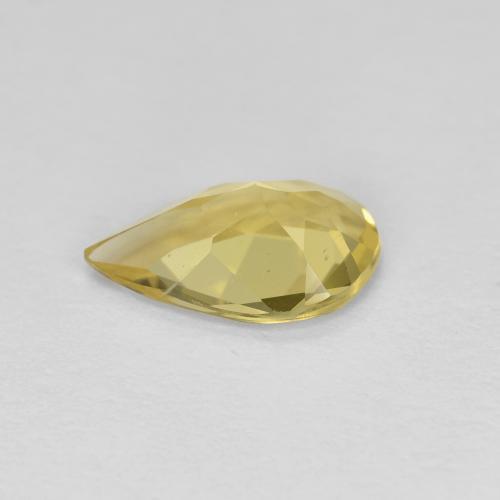 0,79 ctw natürlicher gelber Goldberyll, Birnenform, VS