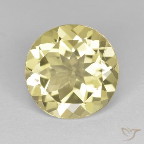 2.24ct Natürlicher Blasses Gelb Goldener Beryll, Runden, VVS