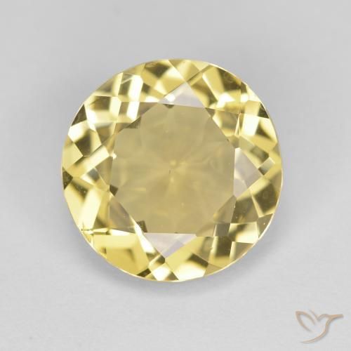 2.09ct Natürlicher Helles Gold-Gelb Goldener Beryll, Runden, VVS