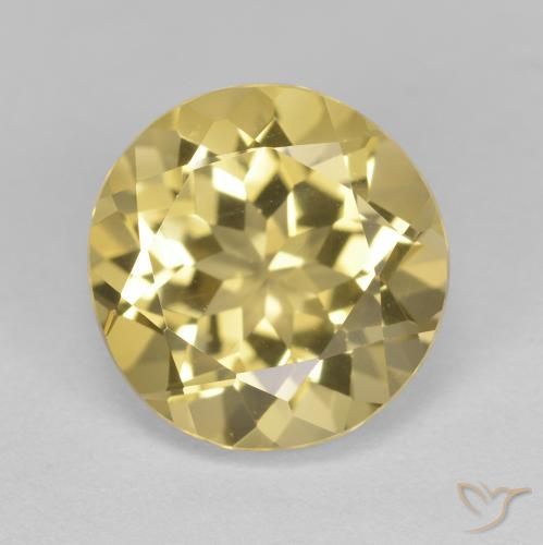 2.66ct Natürlicher hellgelb Goldener Beryll, Runden, VVS