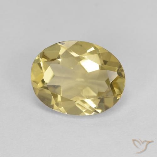 9,17 ctw natürlicher Dijon Gelb Goldener Beryll, Oval, VVS-VS