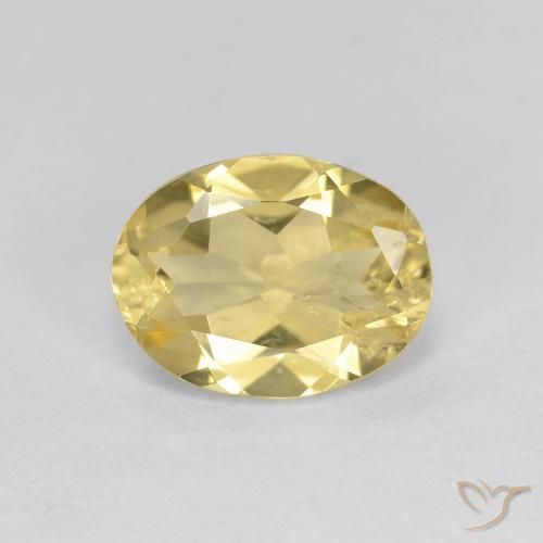 1.67ct Natürlicher Hell Gold Goldener Beryll, Oval, VS