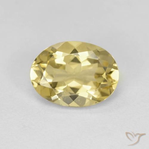 1.61ct Natürlicher Helles Gold-Gelb Goldener Beryll, Oval, VVS