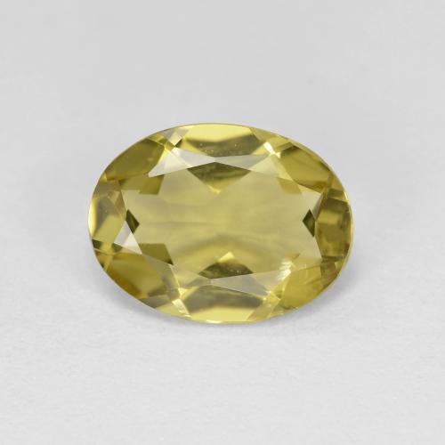 1,55 ctw natürlicher gelber Goldberyll, Oval Schliff, VVS