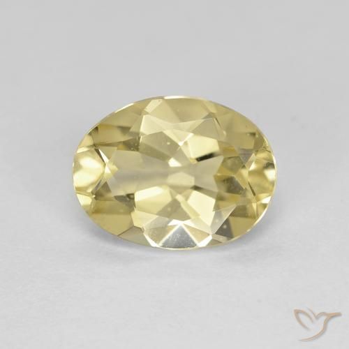 1.60ct Natürlicher Helles Erdgelb Goldener Beryll, Oval, VVS