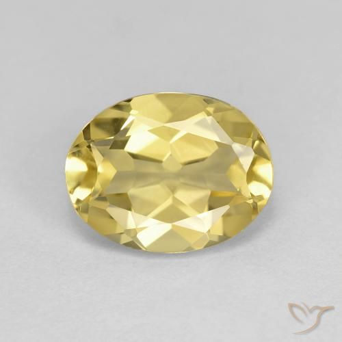 1.98ct Natürlicher hellgelb Goldener Beryll, Oval, VVS