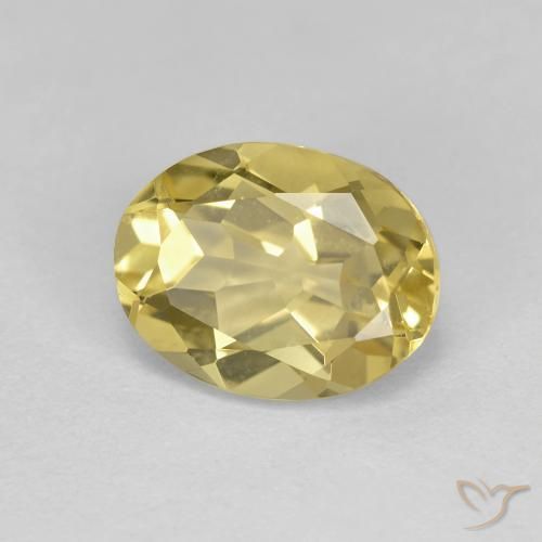 9,17 ctw natürlicher hellgelb Goldener Beryll, Oval, VVS