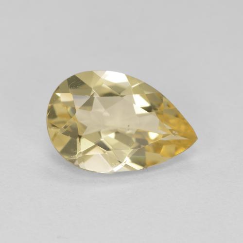 1,42 ctw natürlicher gelber Goldberyll, Birnenform, VS