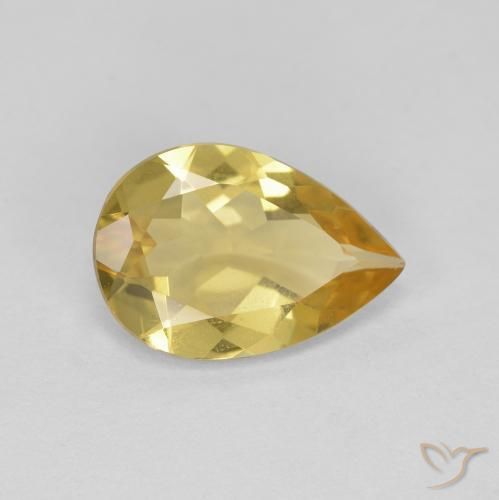 9,17 ctw natürlicher Golden Goldener Beryll, Birnenform, VS