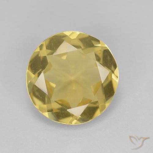 2.26ct Natürlicher Gold-gelb Goldener Beryll, Runden, VVS