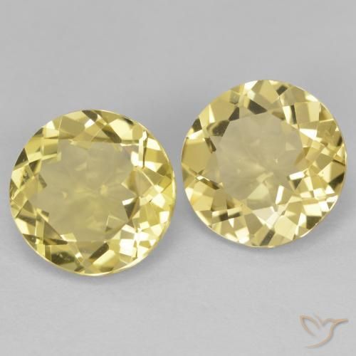 4.58 ct natürliche Hell Gold Goldener Beryll-Edelsteine, Rund Schliff, VS
