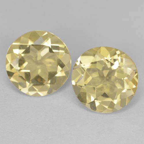 3,24 ct natürliche Mittelgelb Goldberyll-Edelsteine, Rund Schliff, VS