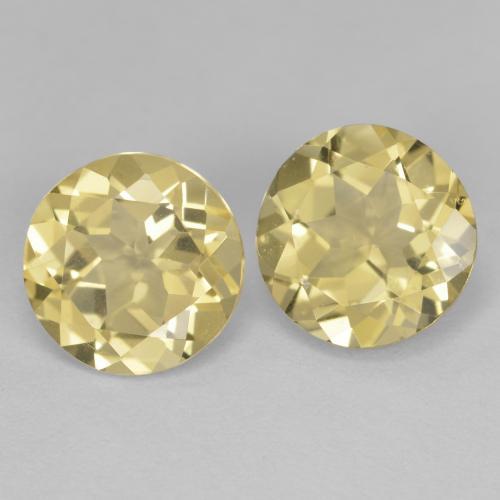 3,24 ct natürliche Mittelgelb Goldberyll-Edelsteine, Rund Schliff, VS